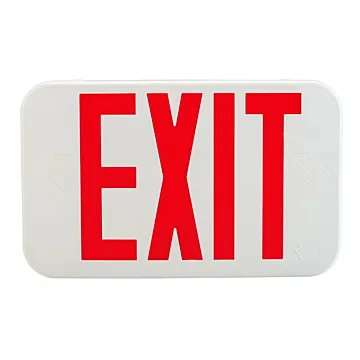 Keystone Exit Sign, Style 1, White, Single or Double Facing