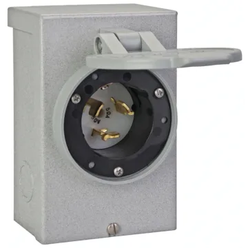 Reliance Controls PB50 Power Inlet Box, 50 A, 125/250 V, Gray