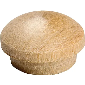 Waddell 8400.50 OAK CS Series Screw Hole Button, 1/2 in Head, Oak Wood