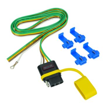 TowSmart 4-Way Flat Trailer Wiring Connector w/ Splice Connectors -  48 in.