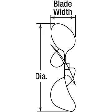 35 deg Aluminum 7/8 in Fan Blade