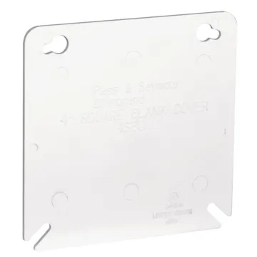 Pass & Seymour 4-Inch Square Flat Blank Cover (White)
