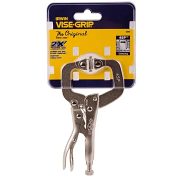 Irwin IRWIN Vise-Grip C Clamp, Locking With Swivel Pads, 4-Inch