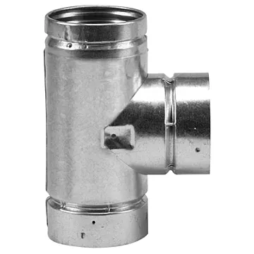 Selkirk 4 in ID x 4-1/2 in OD x 10 in H 304 SS Galvanized Tee