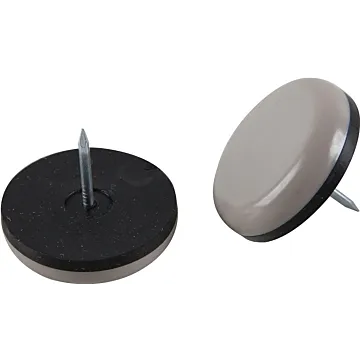 Shepherd Hardware 9249 Furniture Pad, Round, 1-1/4 in Dimensions, Polyethylene (Black/Tan - 4pk)