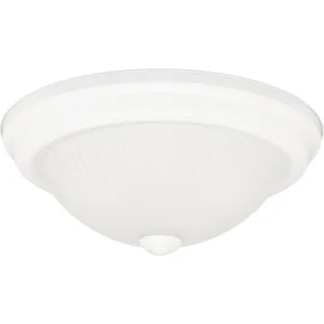 Home Impressions 11 In. White Incandescent Flush Mount Ceiling Light Fixture
