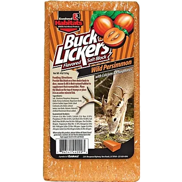 Evolved Habitats Buck Lickers Salt Block (Persimmon Flavor) 4 lb