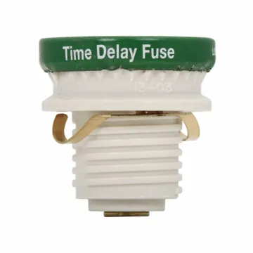 Edison Eaton Bussmann series Type SL plug fuse, plug fuse, time delay, packaging quantity 4, 30 A, 125 Vac, 10 kAIC (RMS Symmetrical) interrupt rating, 10 kA short circuit rating, threaded mount, rejection base