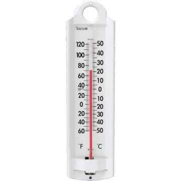 Taylor 2-1/4" W x 8-7/8" H Aluminum Tube Indoor & Outdoor Thermometer