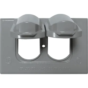 Bell Southwire Single Gang Horizontal Gray Weatherproof Duplex Cover