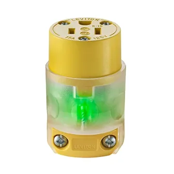 Leviton 3-Wire 2-Pole Illuminated Cord Connector - 15A/125V