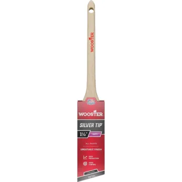 WOOSTER Silver Tip 1-1/2 in. Angle Sash Brush Rattail Handle