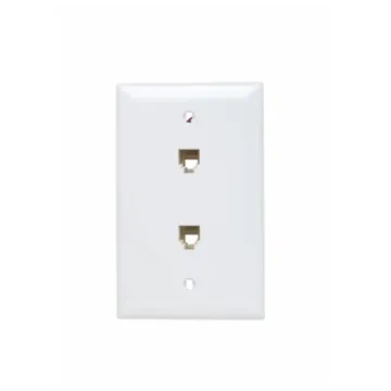 On-Q Dual RJ11 Wall Plate (White)