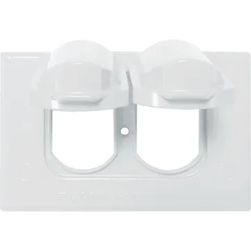 Bell Southwire Single Gang Horizontal White Weatherproof Duplex Cover