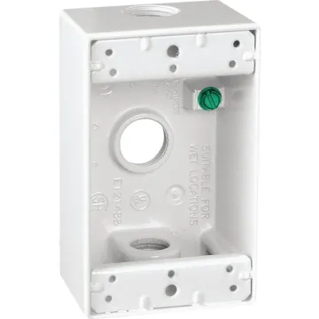 Southwire Single Gang 1/2 In. 3-Hole White Weatherproof Junction Box