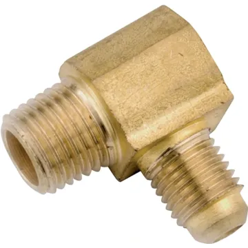 Anderson Metals 754049-0402 Tube Elbow, 1/4 x 1/8 in, 90 deg Angle, Brass, 1400 psi Pressure