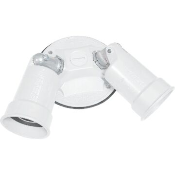 Bell Southwire PAR38 2-Head Round White Weatherproof Lamp Holder