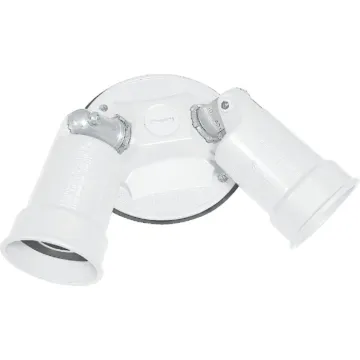 Bell Southwire PAR38 2-Head Round White Weatherproof Lamp Holder