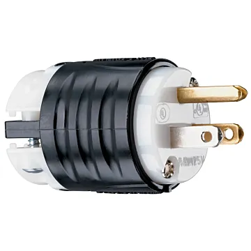 Pass & Seymour 15A, 125V Extra-Hard Use Spec-Grade Plug, White Face