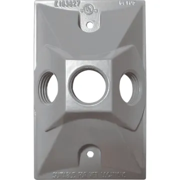 Bell Southwire Single Gang Weatherproof 3-Hole Gray Rectangular Cover