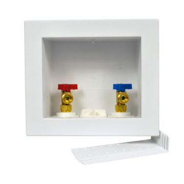 OATEY Quadtro, 1/4 Turn, F1807 Washing Machine Outlet Box – Display Box