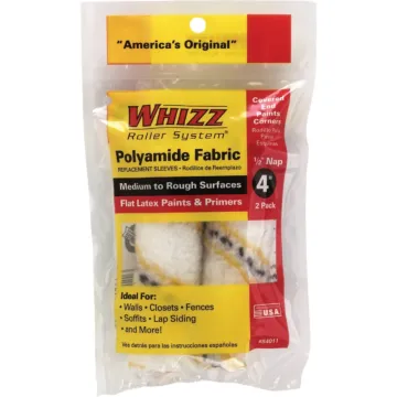 Whizz® Gold Stripe Refill Woven Fabric Roller Cover (2pk) 4 in. x 1/2 in. Nap