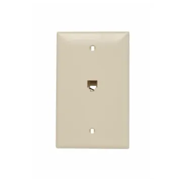 Vanco International LLC J-Box Plastic Ivory Wall Plate