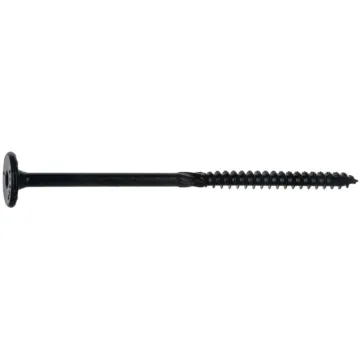 Midwest Fastener 3/8" x 6" Flat Head, Structural Screw, XL1500 Coating, Black (Bulk Box 25 pc)