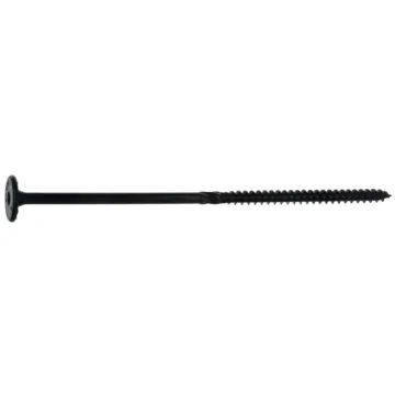Midwest Fastener 3/8" x 8" Flat Head, Structural Screw, XL1500 Coating, Black (Bulk Box 25 pc)