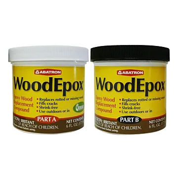 ABATRON Abatron WEAB6OR Wood Restoration System, Paste, Slight Ammonia, Tan/White, 12 oz