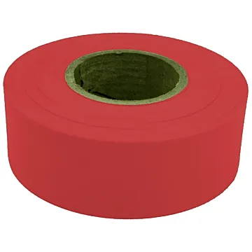 CH Hanson 17021 Flagging Tape, 300 ft L, 1-3/16 in W, Red, Polyethylene