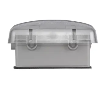 Intermatic Plastic In-Use Weatherproof Cover, Single-Gang, Vrt/Hrz, 2.75" Clear