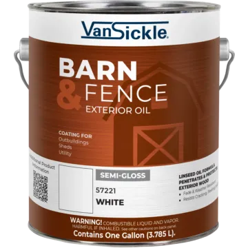 Van Sickle Barn & Fence Exterior Oil Semi-Gloss White Gallon