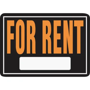 HY-KO Hy-Ko 10x14 Day-Glo Aluminum Sign, For Rent