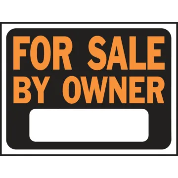 HY-KO Hy-Ko 9x12 Plastic Sign, For Sale By Owner