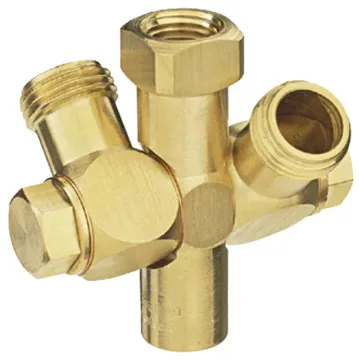 TeeJet 1/4" Female NPT Bottom Oulet Double Swivel Brass Nozzle Body