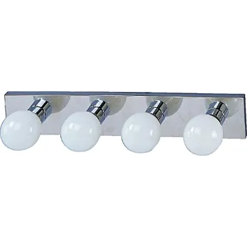 Boston Harbor V5CH043L Vanity Bar Fixture, 100 W, 4-Lamp, G Lamp, Steel Fixture, Polished Chrome Fixture