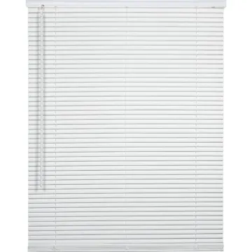 Home Impressions 23 In. x 42 In. x 1 In. White Vinyl Light Filtering Cordless Mini Blind