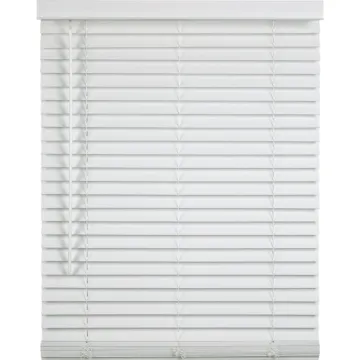 Home Impressions 36 In. x 64 In. x 2 In. White Faux Wood Cordless Blind