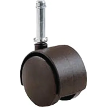 Shepherd Hardware 9673 Swivel Caster, Stem Mounting, 2 in Dia Wheel, Nylon Wheel (Black) 75 lb Load Capacity