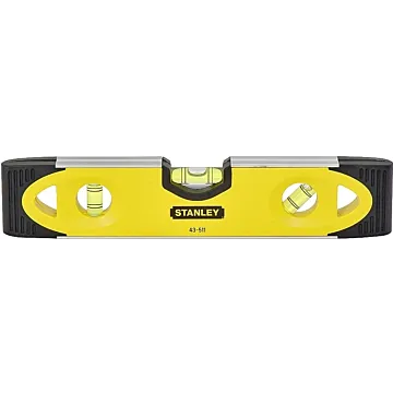 Stanley STANLEY 43-511 Torpedo Level, 9 in L, 3-Vial, 2-Hang Hole, Magnetic, Aluminum