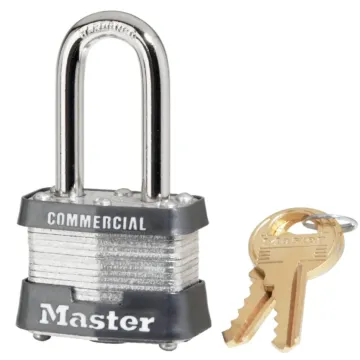 Master Lock 3KALF3210 Padlock, Keyed Alike Key, Open Shackle, 9/32 in Dia Shackle, 1-1/2 in H Shackle, Steel Shackle
