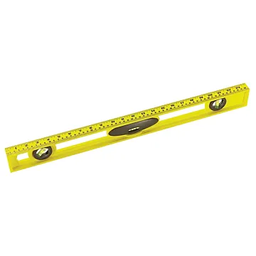 Stanley STANLEY 42-468 I-Beam Level, 24 in L, 3-Vial, 2-Hang Hole, Non-Magnetic, ABS, Yellow