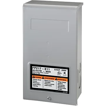 Flotec FP217-811 Control Box, 230 V, 0.75 hp, 3 -Wire, Multiple Size Electrical Knockout, NEMA 3R Enclosure