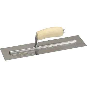 Marshalltown MXS62 Finishing Trowel, 12 in L Blade, 4 in W Blade, Spring Steel Blade, Curved Handle, Wood Handle