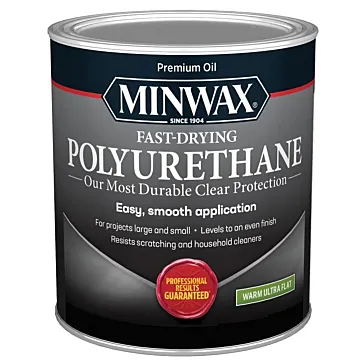 Minwax Fast-Drying Oil-Based Interior Polyurethane (Flat - Clear) 1 qt.