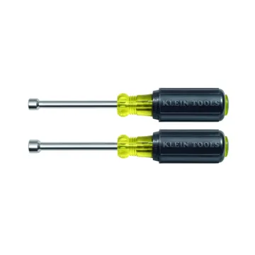 Klein Tools Nut Driver Set, Magnetic Nut Drivers, 3-Inch Shafts, 2-Piece
