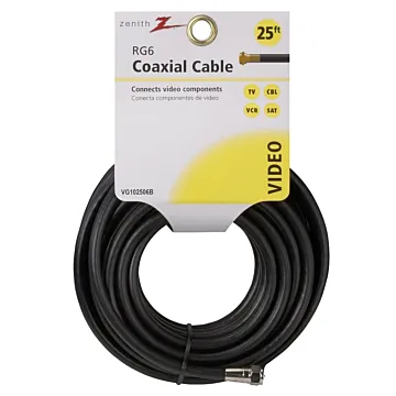 Zenith VG102506B Coaxial Cable, 25 ft L