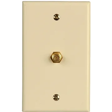 Zenith VW1001WJ1A Wallplate, 4-1/2 in L, 2-3/4 in W, Almond