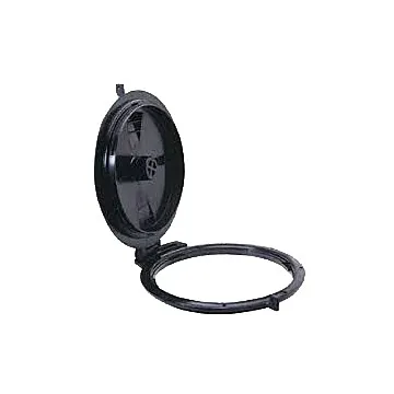 Norwesco 16 in 0 to 150 deg F Poly Hinged Ventless Lid with Ring
